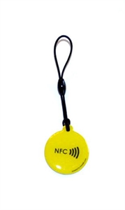 Picture of Epoxy keyfob with NFC logo Round shape Lime